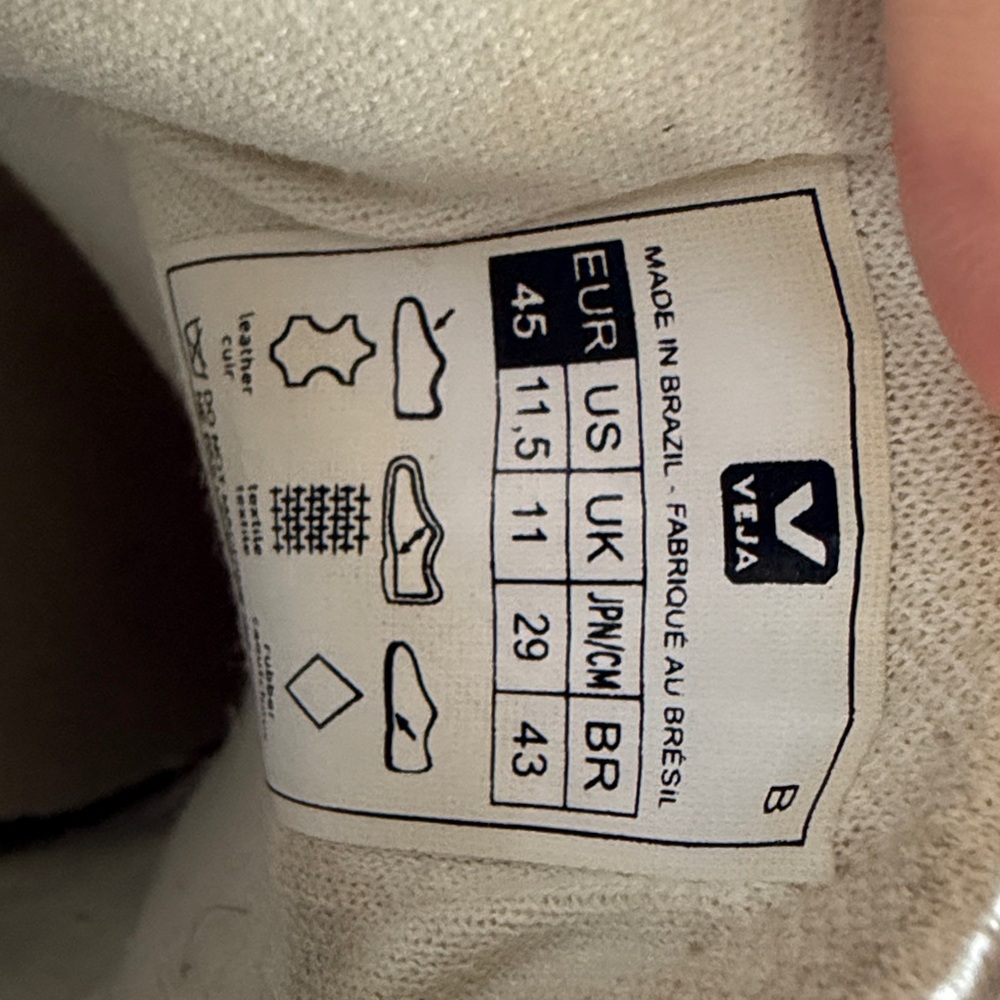 Veja Men's White and Navy Sneakers SZ 11.5 - Picture 5 of 5